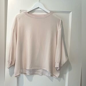 Vince Pop Over Silk Blouse in Blush Pink Size S